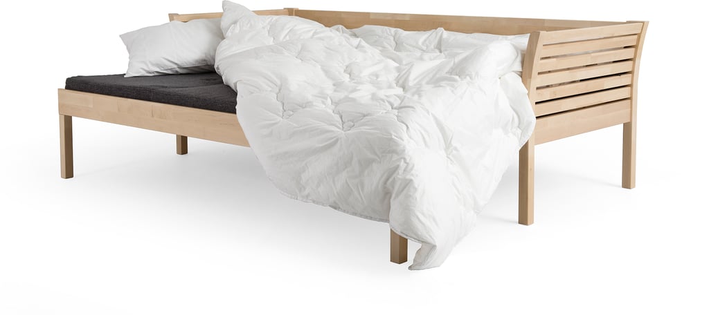 Kanerva 3-istuttava vuodesohva taittopatjasarjalla 190cm, koivu lakattu/harmaa