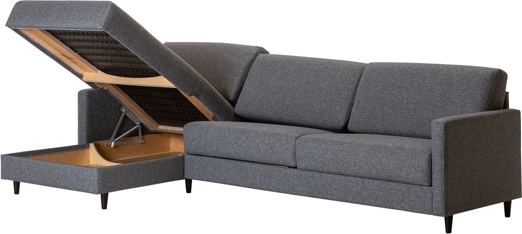 Nobe divaanivuodesohva vasen, Sparr 770, jalat musta pyöreä (182cm leveä istuinosa)