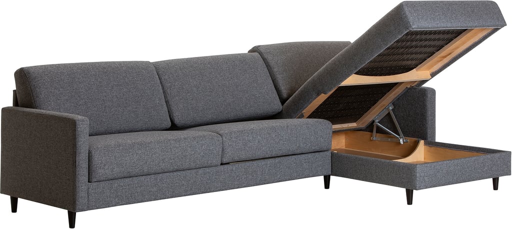 Nobe divaanivuodesohva oikea Sparr 770, jalat musta pyöreä (182cm leveä istuinosa)