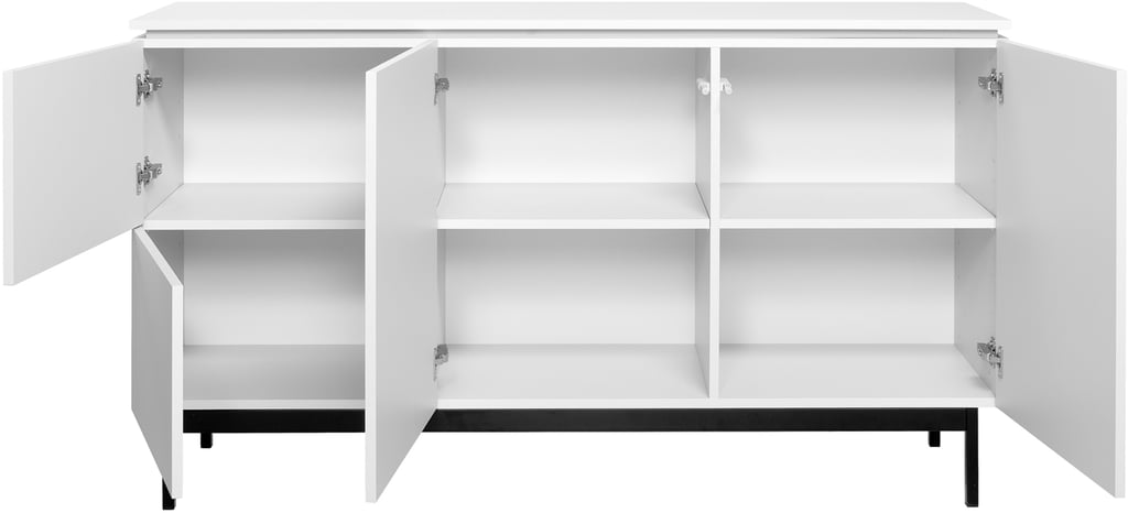 Lakeus senkki nro 5. 148 cm tuplakannella valkoinen, metallinen jalkasokkeli