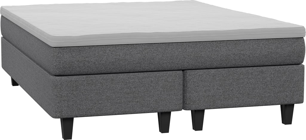 Aurora jenkkisänky 160x200, vyöhykejaettu pussijousitus: Tyylikäs 160 cm leveä jenkkisänky harmaalla verhoilulla, sisältää petauspatjan. Erinomainen valinta makuuhuoneeseen, tarjoaa mukavuutta ja tukea.