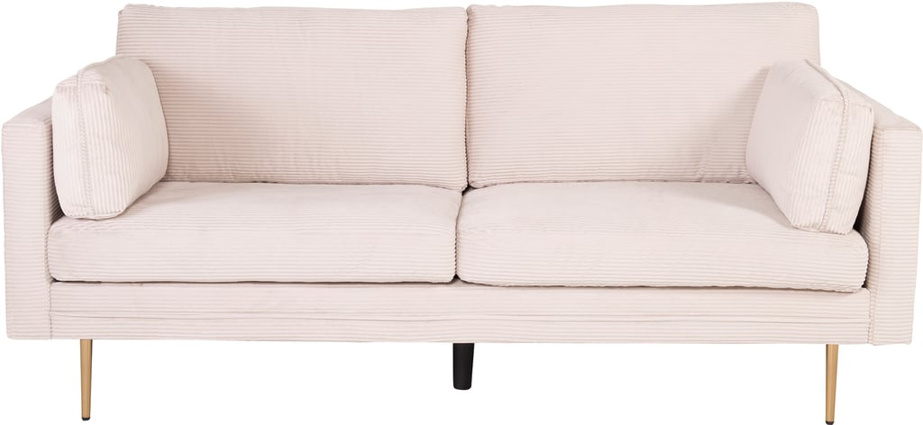 Boom 3-ist. sohva beige vakosametti: Tyylikäs 3-istuttava sohva, vaalean beige vakosametti. Erinomainen lisä olohuoneeseen, mukava ja kestävä design.