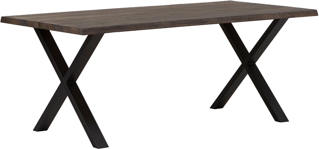 Estelle lankkupöytä 190x95 smoked tammi, X-jalalla