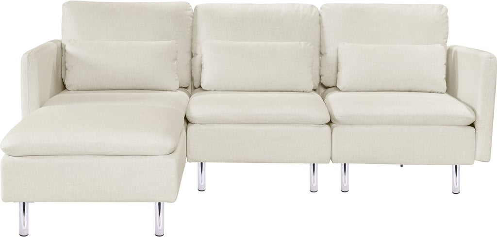 Lotti 3-istuttava divaanisohva, beige: Tyylikäs beige 3-istuttava divaanisohva, joka yhdistää mukavuuden ja modernin designin. Täydellinen olohuoneeseen tai rentoutumiseen.