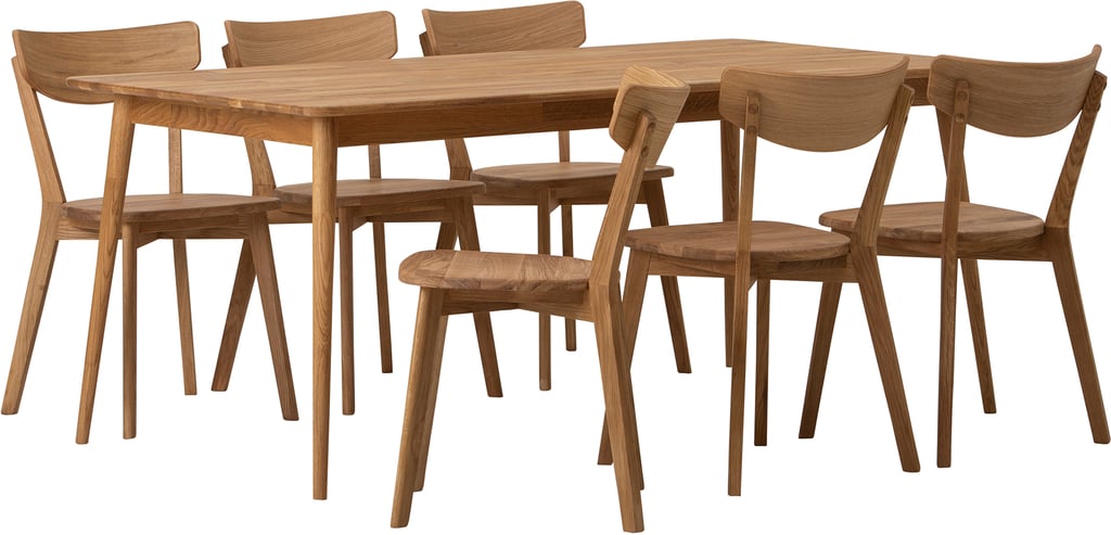 Ekholm & Ekholmen ruokailuryhmä 180x90 kuudelle, öljytty tammi: Tyylikäs ruokailuryhmä kuudelle, öljytyllä tammipöydällä ja mukavilla tuoleilla. Täydellinen ruokailutilaan moderniin kotiin.