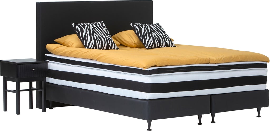 Fly Palace Lounge jenkkisänky 160x200 musta, sis. petauspatja: Tyylikäs 160 cm leveä jenkkisänky, jossa viskoelastinen patja. Sopii täydellisesti moderniin makuuhuoneeseen. Mukava ja kestävä.