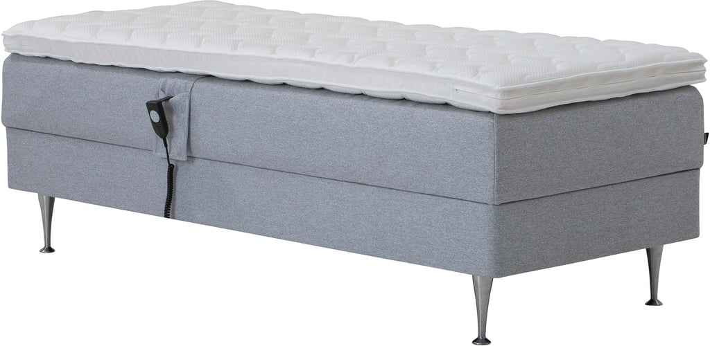 Sense moottorisänky 80x200 cm, memory, vaaleanharmaa (sis. petauspatja): Moottorisänky 80 cm, vaaleanharmaa, dynaaminen mukautuvuus. Sopii täydellisesti makuuhuoneeseen. Nauti ergonomisesta nukkumisesta!