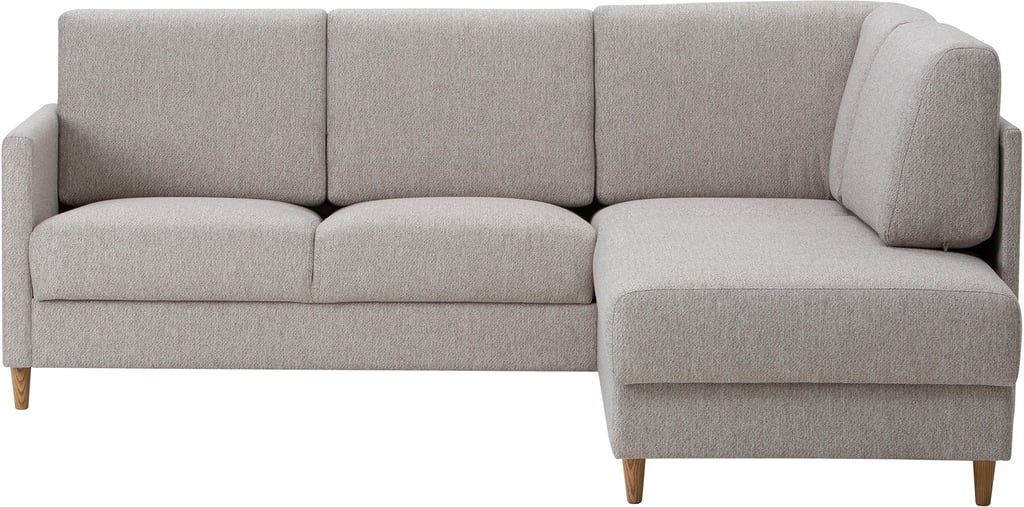 Nobe avokulmavuodesohva oikea, beige, saarni jalka: Tyylikäs avokulmavuodesohva beige sävyssä, joka yhdistää mukavuuden ja käytännöllisyyden. Sopii täydellisesti olohuoneeseen tai vierashuoneeseen.