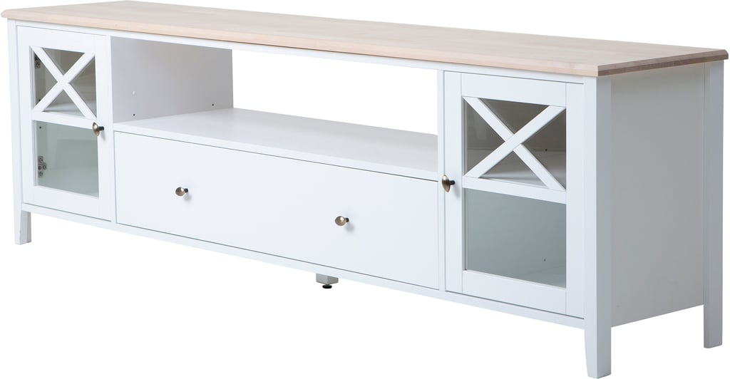 Hovi tv-taso 180cm, valkoinen/valkolakattu koivu