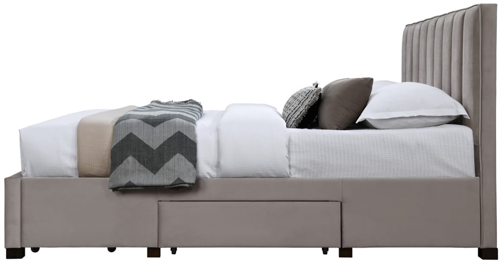Helmi sängynrunko 160cm säilytyslaatikoilla, beige
