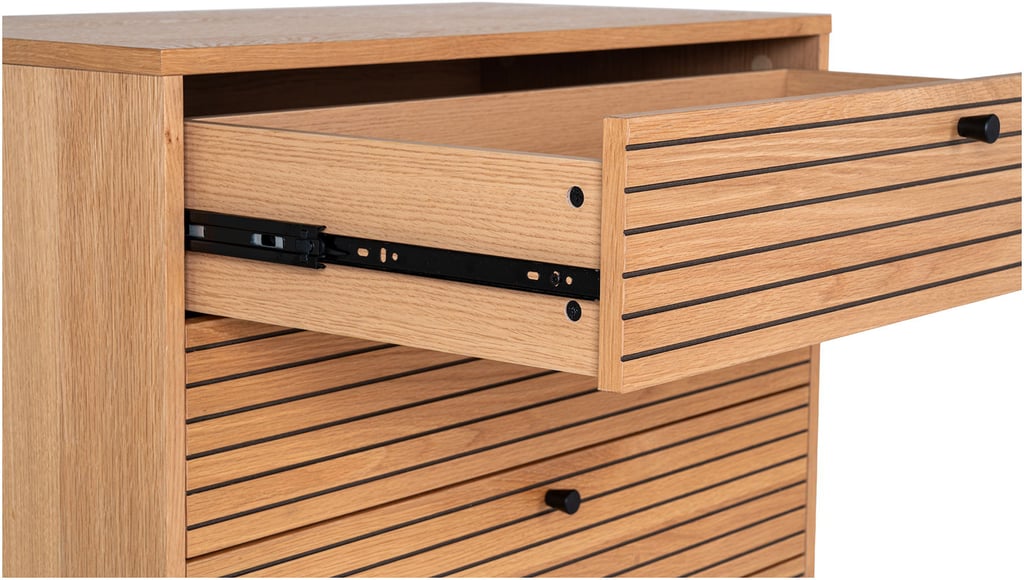 House Nordic Kyoto lipasto 80x40x85, natural tammiviilu / mustat jalat