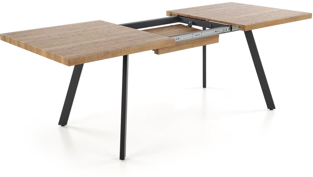 Rupert ruokapöytä jatkettava 140cm - 180cm, pähkinä/musta