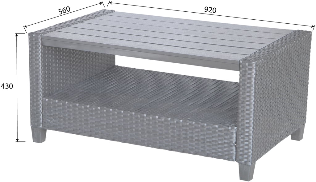 Torino sohvapöytä 92x56cm, musta polyrottinki: Tyylikäs matala sohvapöytä mustasta polyrottingista, mitat 92x56 cm. Sopii täydellisesti terassille tai puutarhaan. Kestävä ja helppohoitoinen.