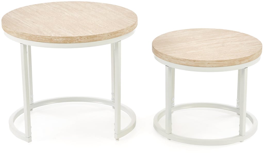Luna sarjapöydät, travertine / valkoinen