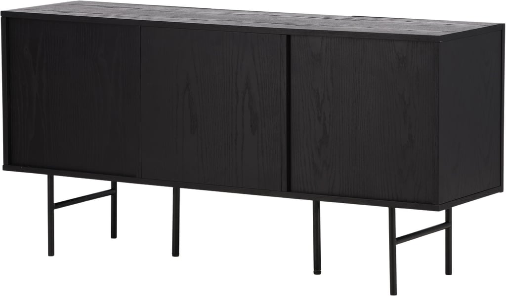 Björkön senkki 150x75 cm: Tyylikäs musta senkki olohuoneeseen tai makuuhuoneeseen. Matala malli, 150x75 cm, tarjoaa käytännöllistä säilytystilaa. Sopii täydellisesti moderniin sisustukseen.