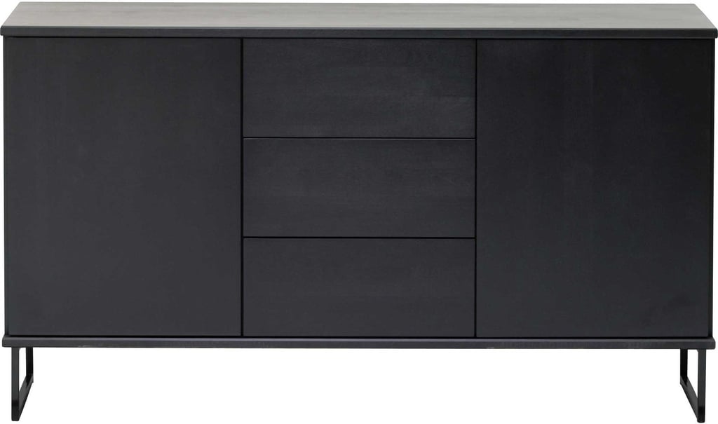 Inari Modern senkki 77x137, musta: Tyylikäs Inari-senkki, jossa kaksi ovea ja kolme laatikkoa. Erinomainen säilytysratkaisu makuuhuoneeseen tai olohuoneeseen. Moderni design.