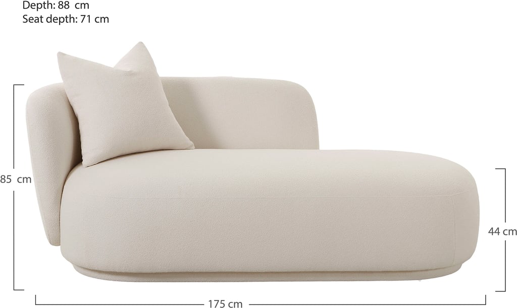 House Nordic Mykonos daybed irtotyynyllä, luonnonvalkoinen: Tyylikäs Mykonos-divaanisohva, luonnonvalkoinen. Erinomainen lisä olohuoneeseen tai terassille, tarjoaa mukavuutta ja kauniin ilmeen.