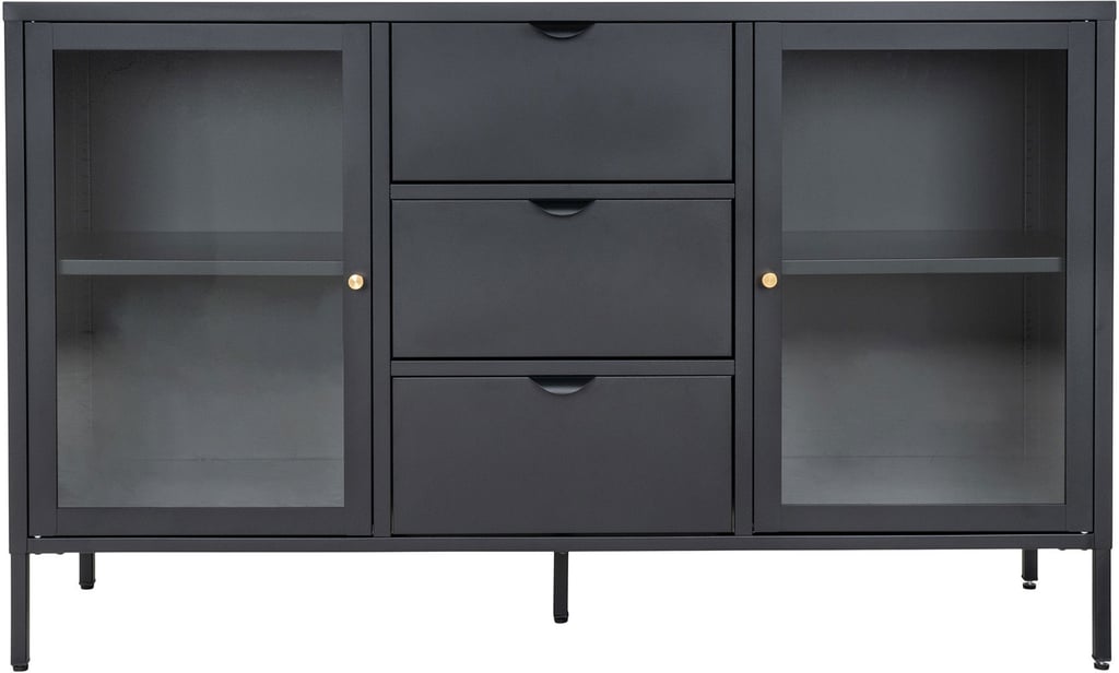 House Nordic Dalby senkki 2-ovea, 3-laatikkoa 140x40x85 cm, musta