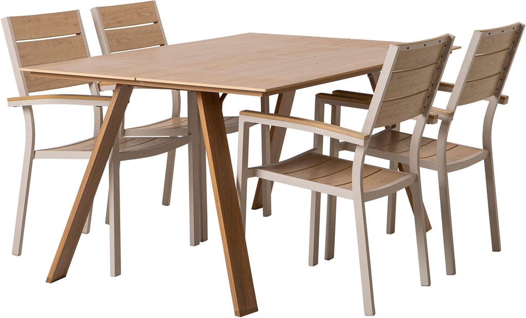 Messina & Saarni ruokailuryhmä 160x100 neljälle, natural/saarni