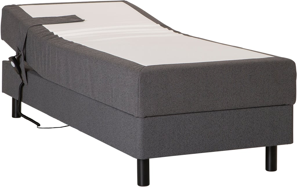 Unelle 300 moottorisänky pocket 5-vyöh. 90x200cm, Fano 93 tummanharmaa, sis. jalat 60031mu