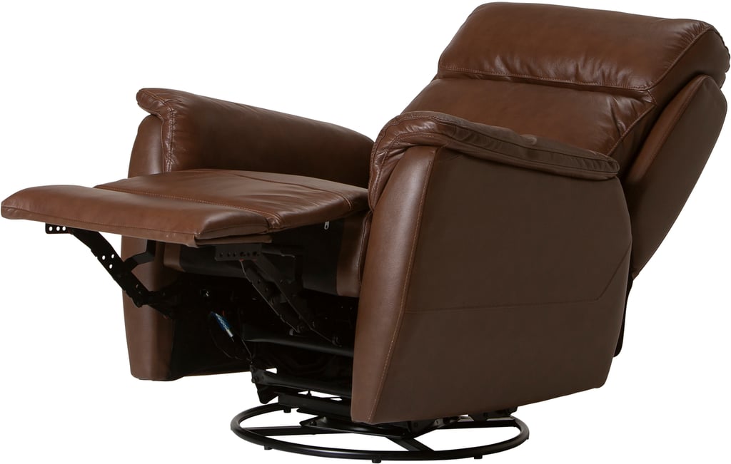 Loungea Colorado recliner-tuoli keinuva/pyörivä, ruskea nahka/keinonahka