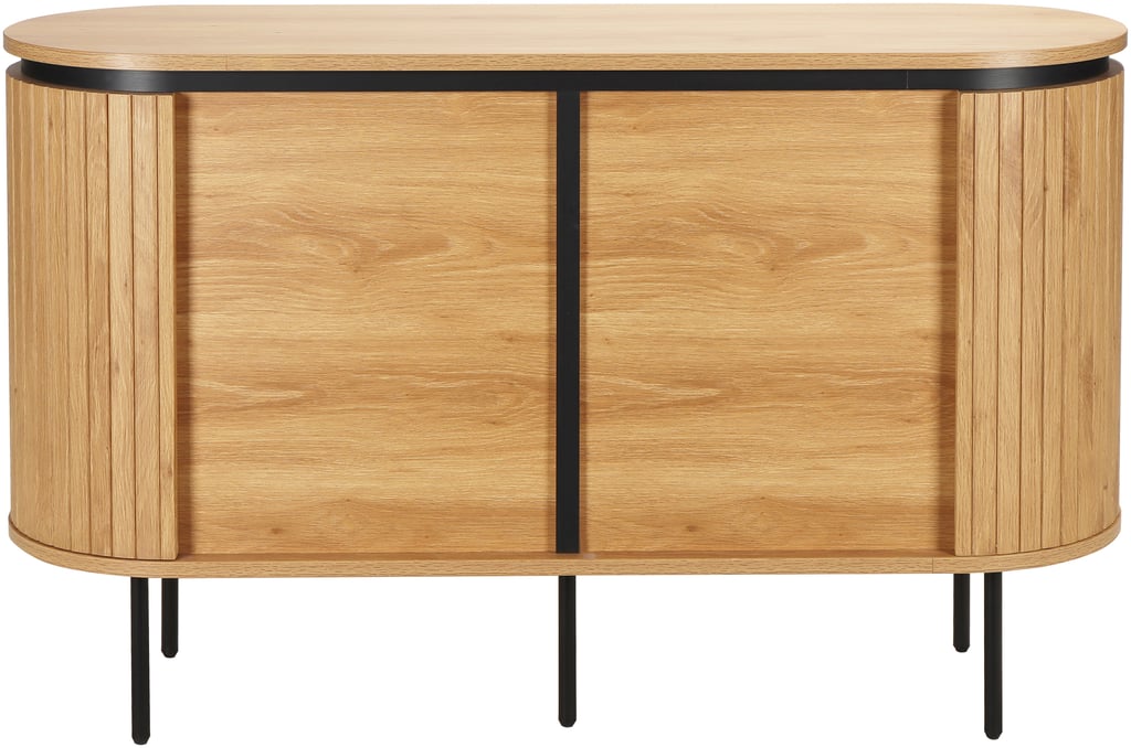 Taika senkki 120x40x76cm, tammen värinen melamiini​ / mustat jalat