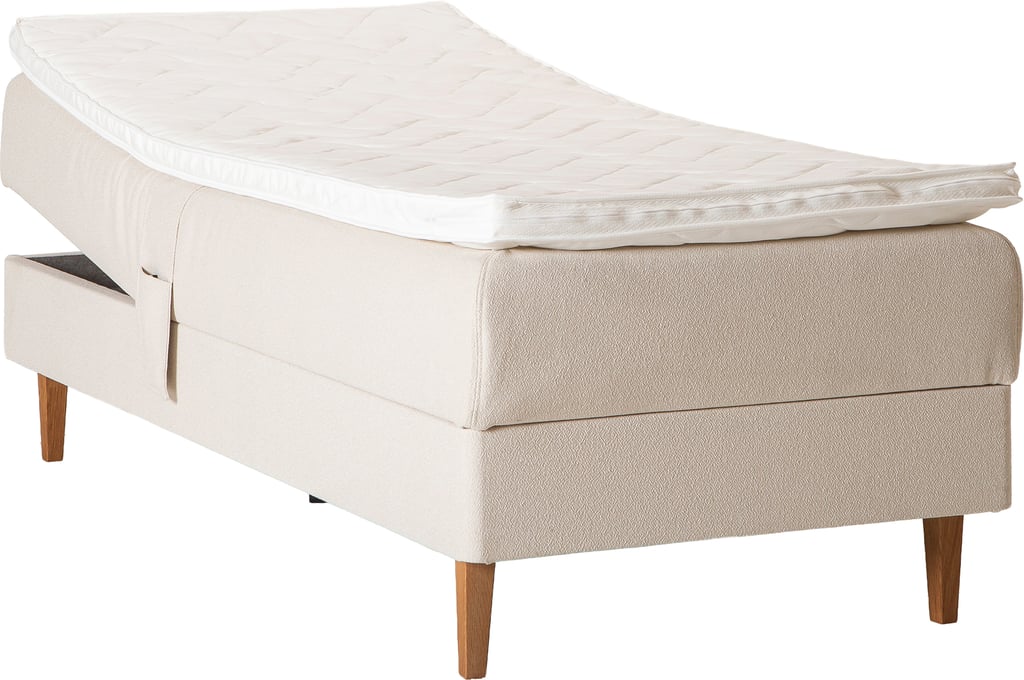 Unelle 500 Viscolux moottorisänky 5-vyöh. visco 80x200cm hard, fano 03 luonnonvalk. sis. tammijalat (sis. memory pp soft)