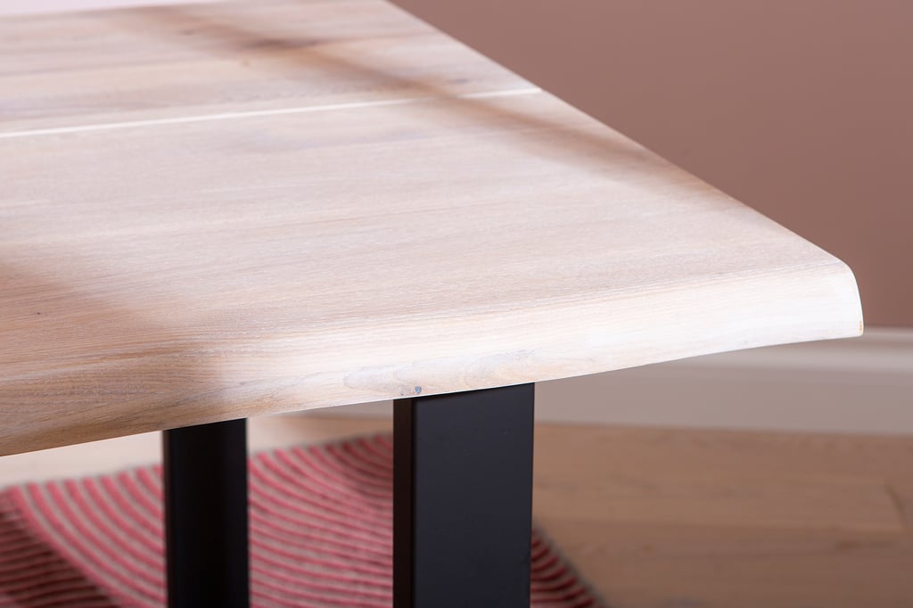 Estelle lankkupöytä 240x95 valkoöljytty tammi, U-jalalla