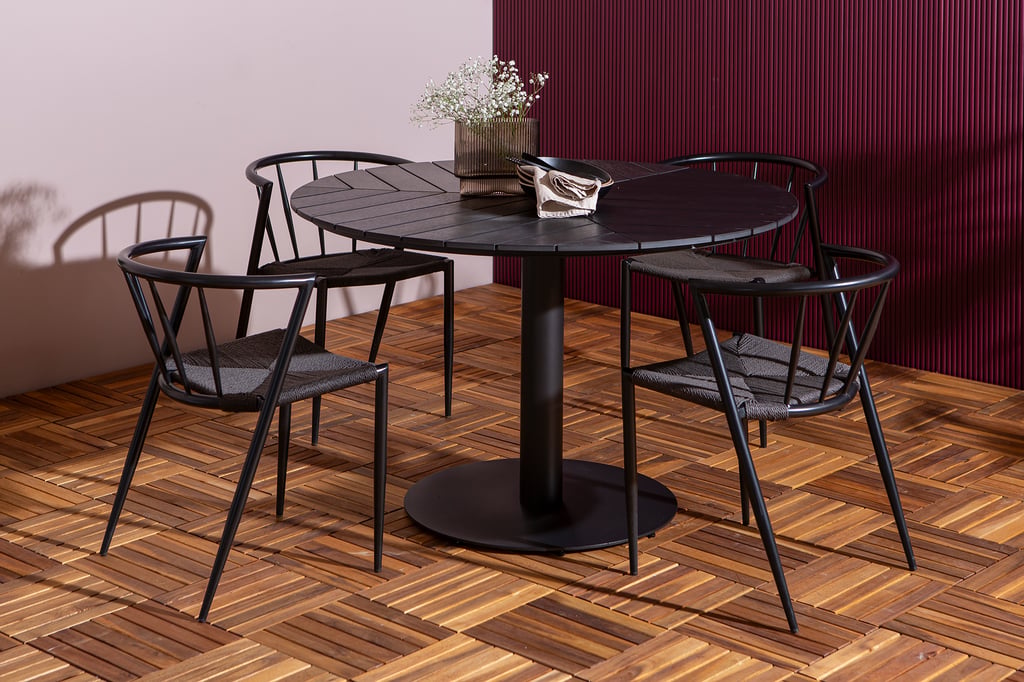 Sirena & Deco ruokailuryhmä pyöreä 120cm neljälle