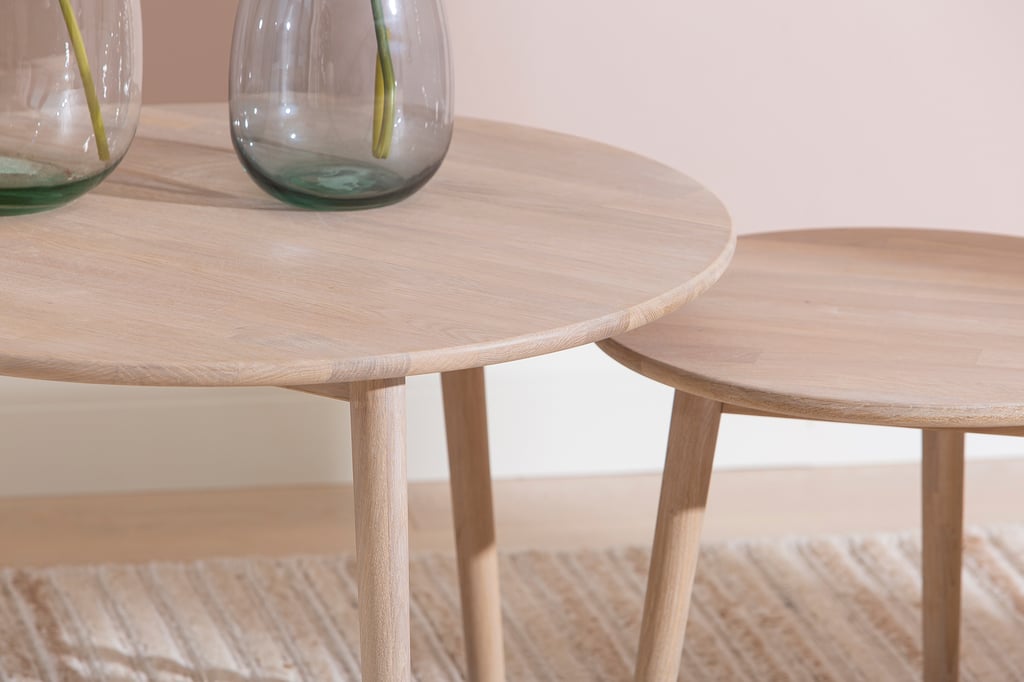 Ekholm sohvapöytä pyöreä 75cm, nordic tammi