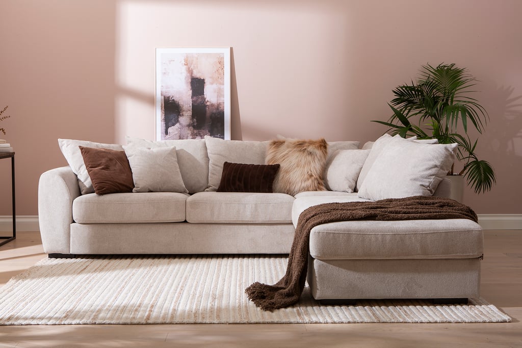 Haave avokulmasohva oikea beige
