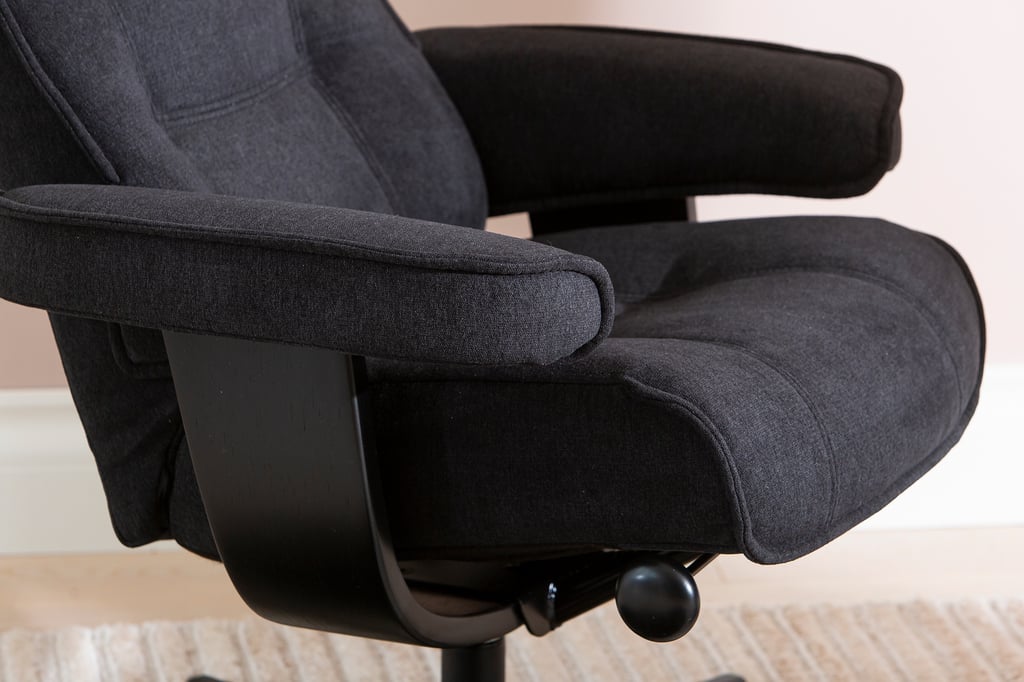 Viking tuoli + rahi, vakiokorkeus, Star-jalka classic musta, puu 920 musta, Caprice Charcoal