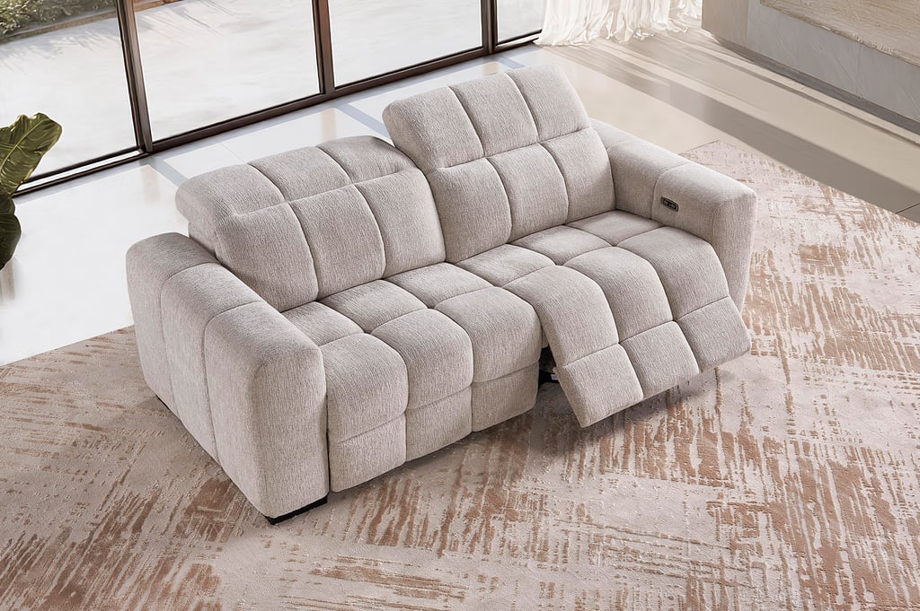 Loungea Nordby 3-istuttava mekanismisohva monique linen vaalea beige