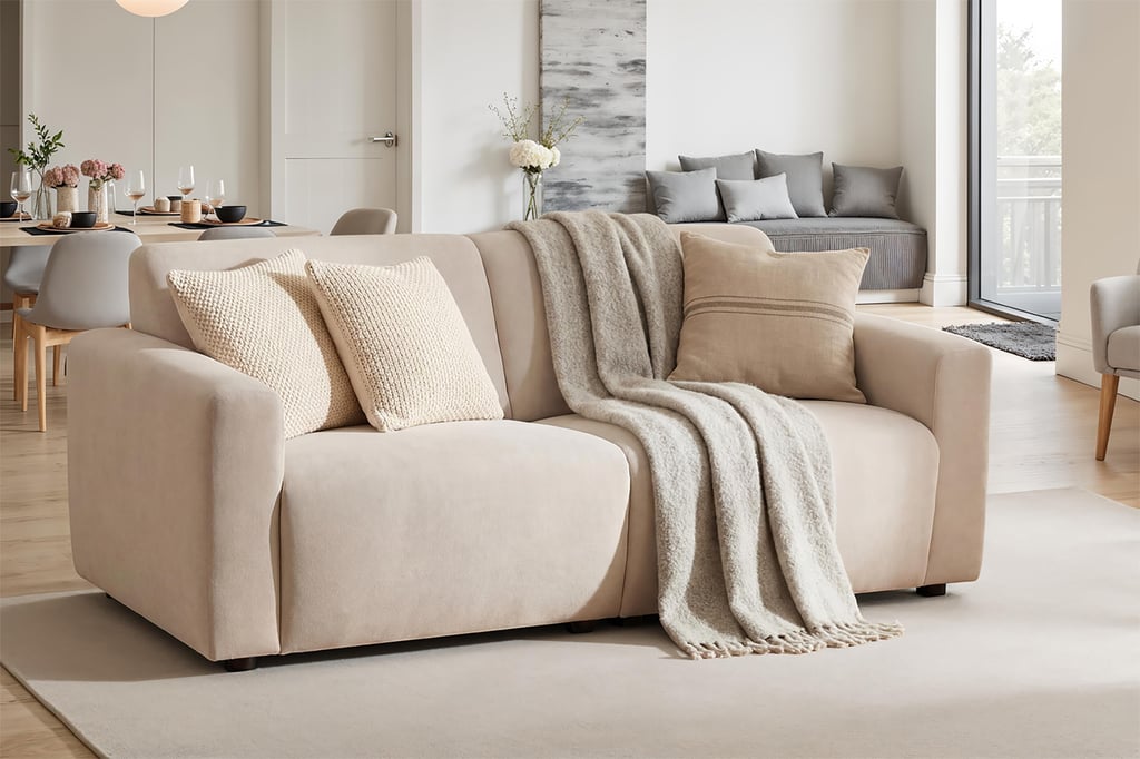 Basel 2-istuttava sohva, beige