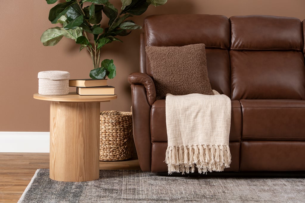 Loungea Colorado recliner-kulmasohva 3K2/2K3, ruskea nahka/keinonahka