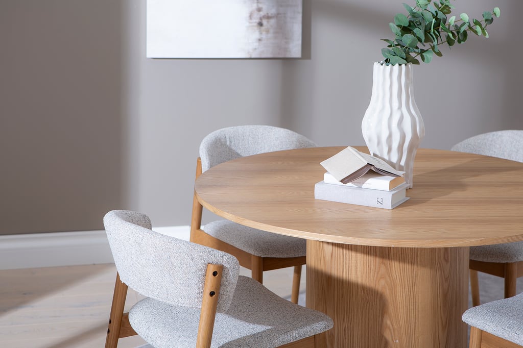 Rotondo & Niela ruokailuryhmä neljälle, natural tammi