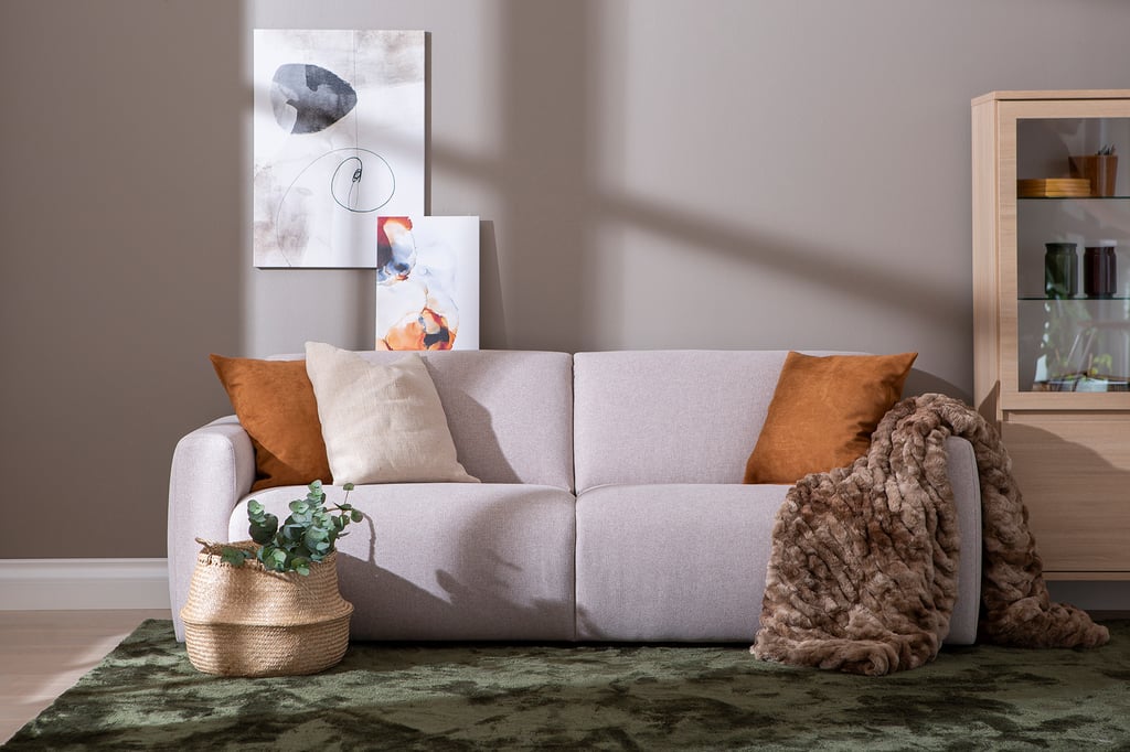 Basel 3-istuttava sohva (220cm) Austin 02 beige
