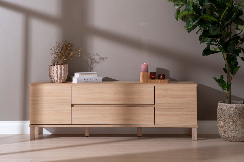 Sata taso nro 42. 183cm 2 ovea + 2ltk vaalea tammi, kantikas jalka