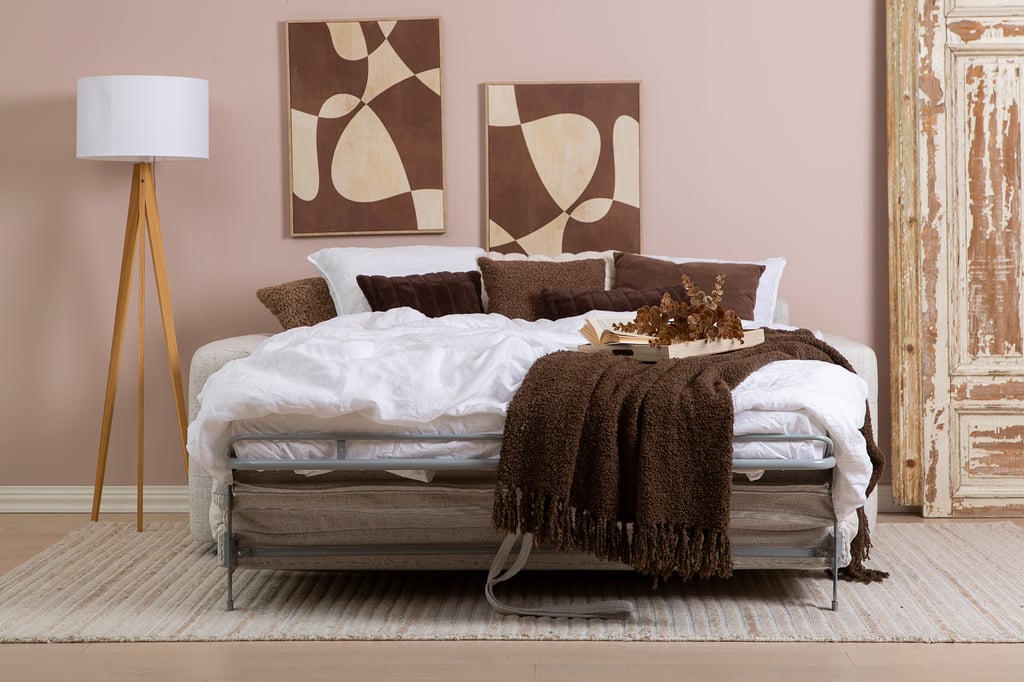 Flow 3-istuttava vuodesohva joustinpatjalla monique linen vaalea beige