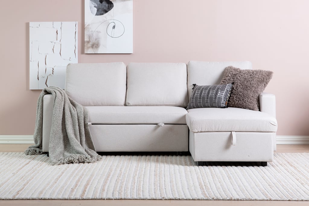 Stanley vuodedivaanisohva, beige (vaihdettava kätisyys)