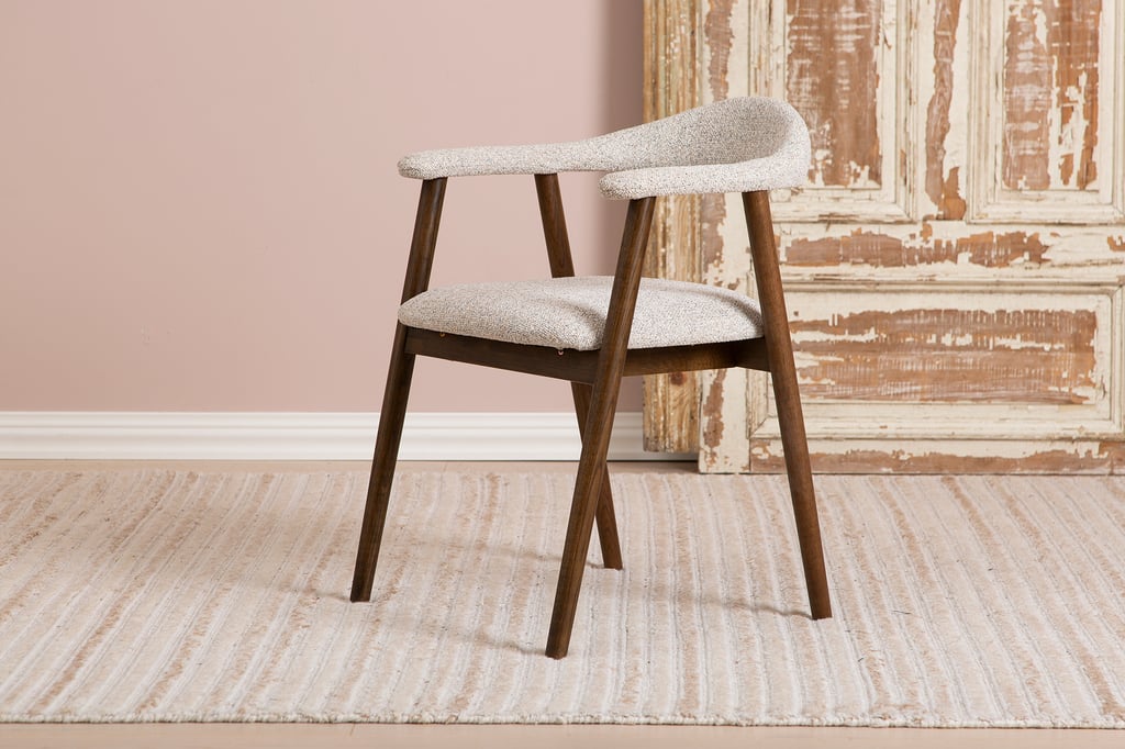 Nicola ruokatuoli, smoked tammi / beige kangas