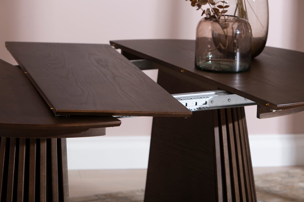 Metz jatkettava ruokapöytä 120/160/200x120cm, smoked oak