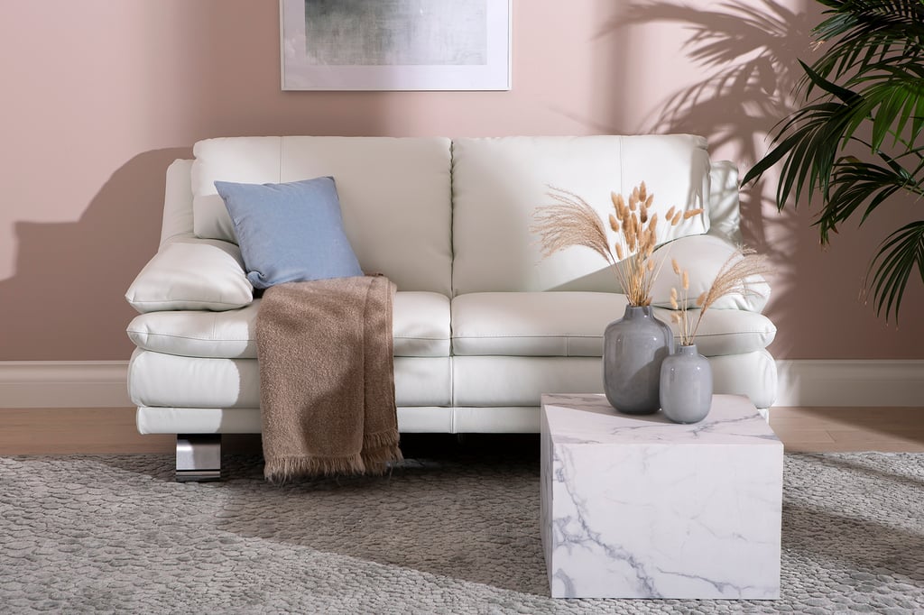 Corona 2-istuttava sohva valkoinen