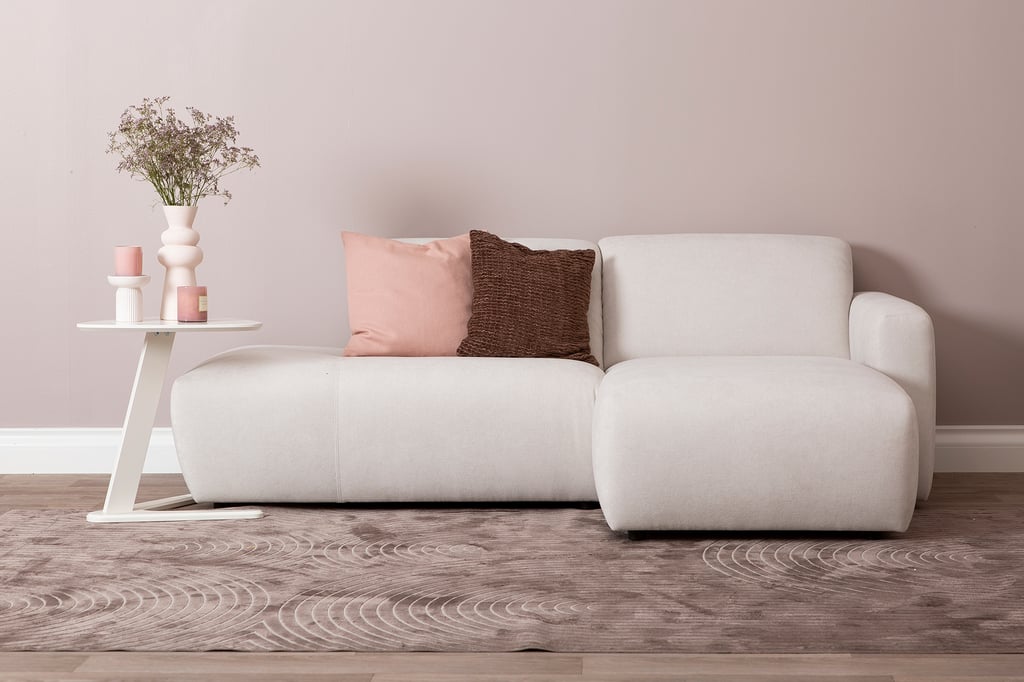 Basel 2-ist. divaanisohva avopäädyllä, oikea, Cloud 02 beige