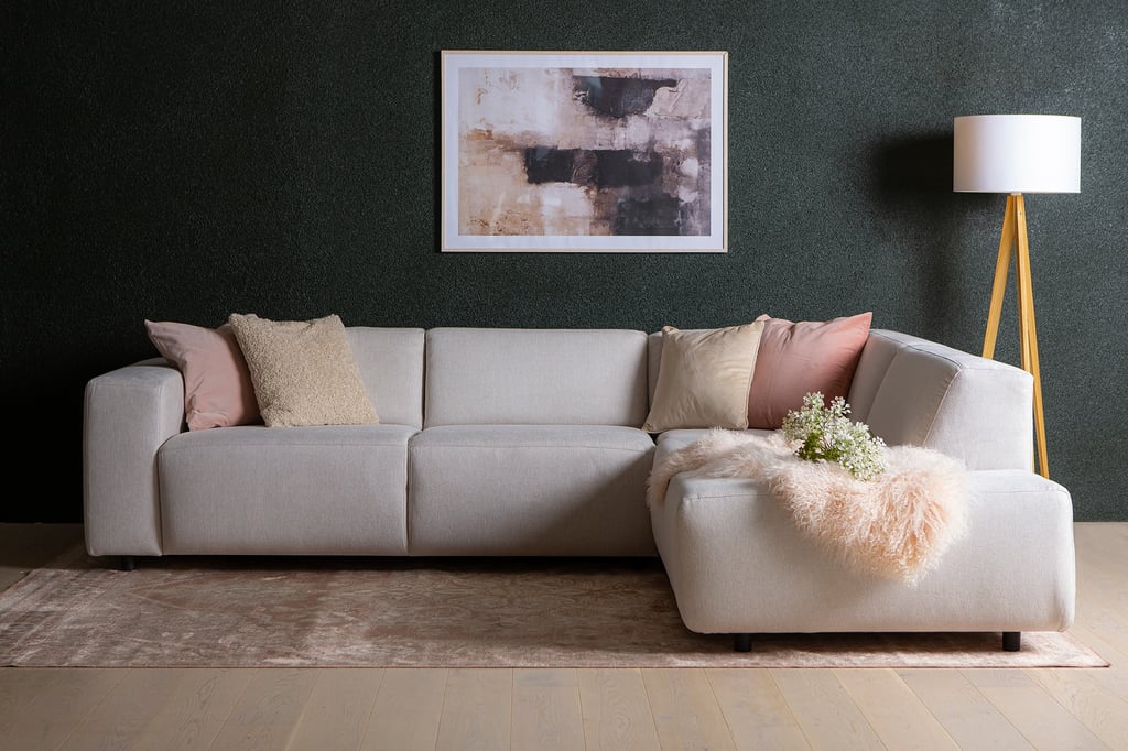 Lugo avokulmasohva oikea, beige