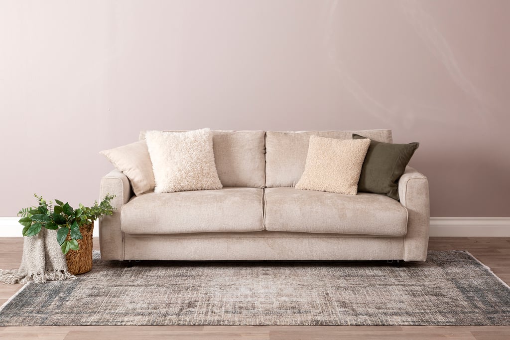 Vela 3-istuttava vuodesohva (patjan leveys 160cm), Jazz 3107 beige