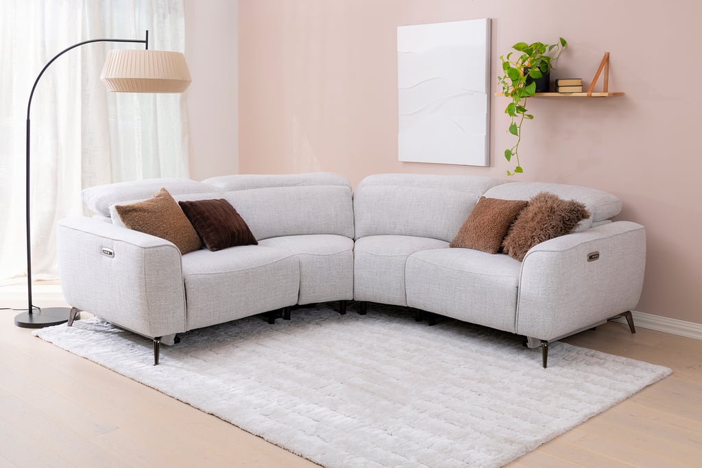 Loungea Scandic kulmasohva mekanismeilla 1k1, harmaa