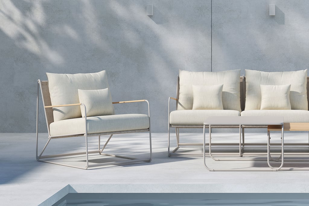 Palazzo sohvaryhmä 3+1+1+sarjapöytä (2kpl), beige / beige