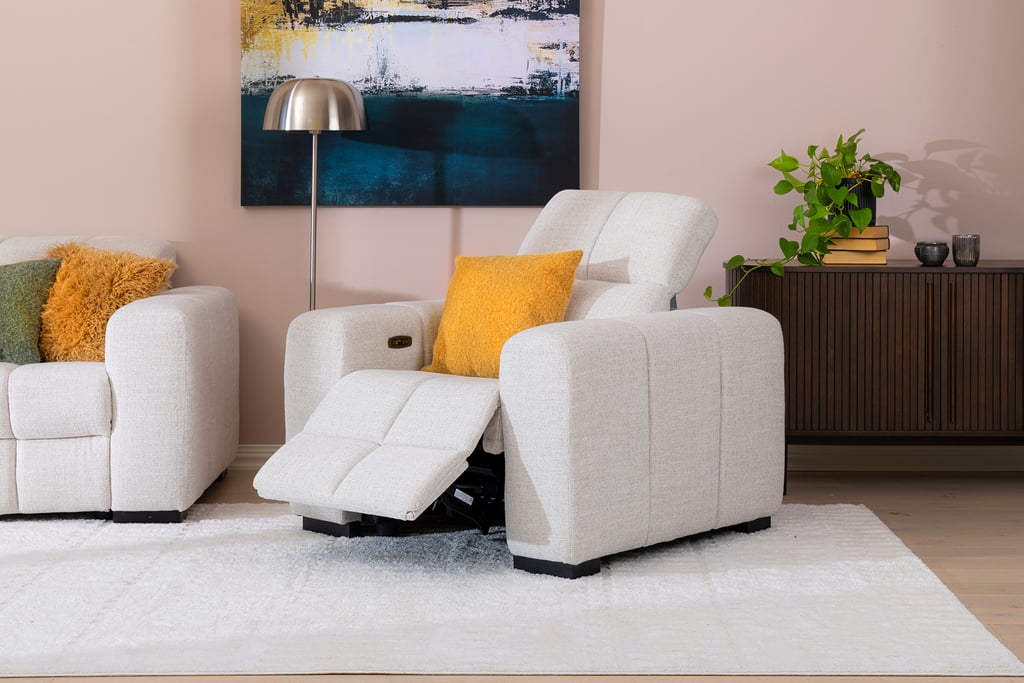 Loungea nordby 1-istuttava mekanismisohva monique linen harmaa