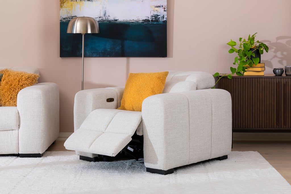 Loungea nordby 1-istuttava mekanismisohva monique linen harmaa